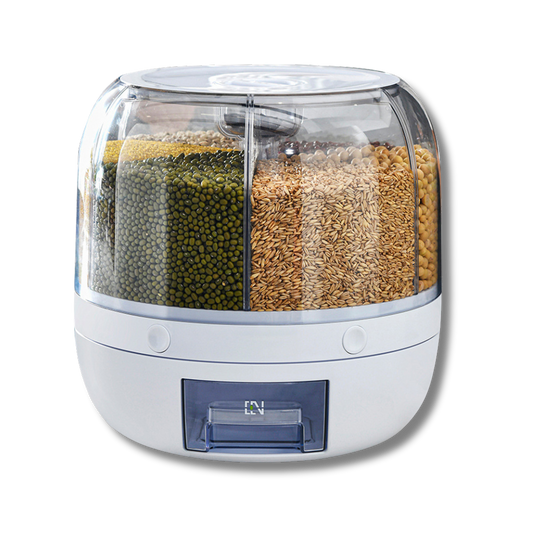 Rotating Grain & Food Dispenser – Airtight Storage Container