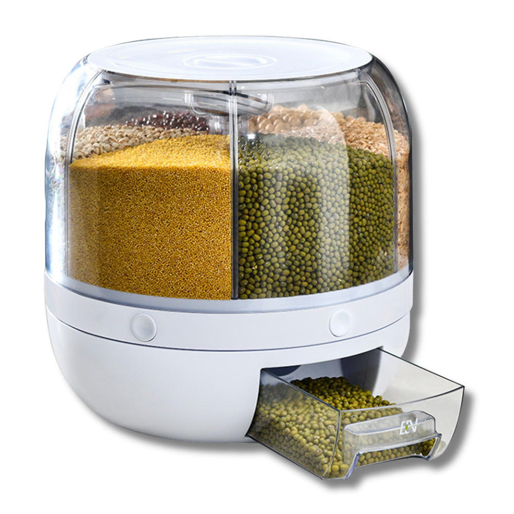 Rotating Grain & Food Dispenser – Airtight Storage Container
