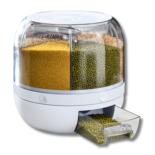 Rotating Grain & Food Dispenser – Airtight Storage Container